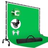 GLOSHOOTING 7x10ft Green Screen Backdrop Kit with Stand, 9.5x9.5ft Large