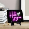 Hello Gorgeous Neon Style (8x6") Table Sign With Acrylic Easel