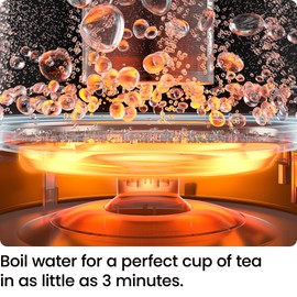 Chefman Electric Kettle with Tea Infuser, Compact 1L (4 Cups), 1500W, Removable Lid for Easy Cleaning, Boil-Dry Protection, Stainless Steel Filter, BPA Free, Auto Shut Off, Small Electric Tea Kettle