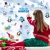 JarThenaAMCS Winter Thick Gel Clings Christmas Snowman Penguin Window Gel