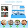PINVNBY 2-Tier Dwarf Hamster Cage, Hamster Travel Cage Portable Mouse