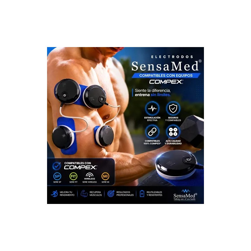 8 Electrodos Parches Pads 5x5 Snap Compatible Con Compex Color