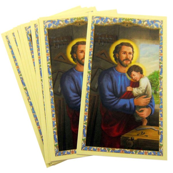 Saint Joseph the Protector Holy Prayer Cards Bulk Pack, Set of 10