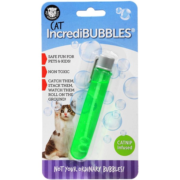 Pet Qwerks Incredibubbles for Cats & Dogs - Long Lasting Bubbles with Non-Toxic Formula, Avoids Boredom & Keeps Pets Active | Best for Outdoor Use