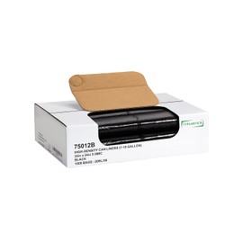 TYPLASTICS Trash Can Liner - Wholesale 1000 Count Black Garbage bags on Perforated Roll 7-10 Gallon Multipurpose for Office Bathrooms Business Home Commercial and Industrial Needs 24" x 24"