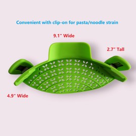 AriesMu convenient pasta strainer, with clips for pot, strains water with ease