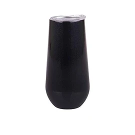 Oasis Stainless Steel Double Wall Insulated Champagne Flute 180Ml - Midnight
