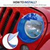 RT-TCZ for Wrangler JK Angry Eyes Headlight Cover Trim Bezels