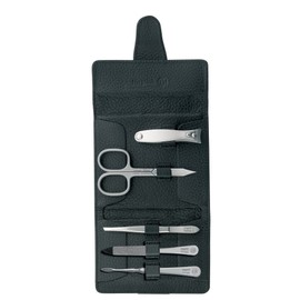 Niegeloh Capri Schwarz 5pc Manicure Set, Leather Case