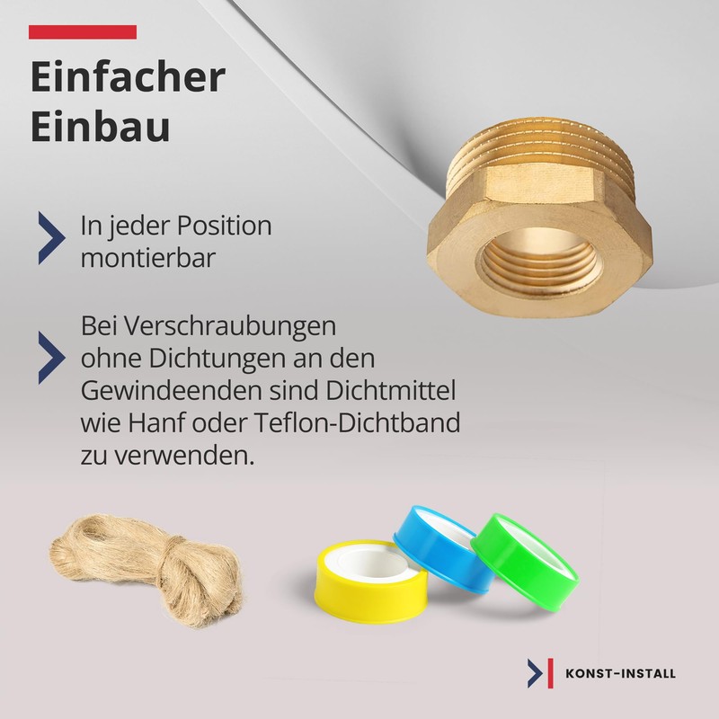 1/2 Inch to 3/8 Inch Reducer, Brass, Male Thread X