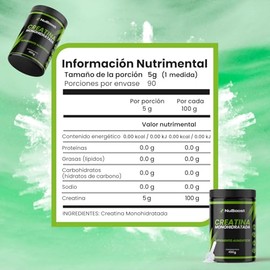 NuBoost Creatina Monohidratada Micronizada 450 g - 90 Porciones - 5 g por Porción - Creatina Pura Sin Sabor en Polvo - Suplemento Deportivo - Creatine