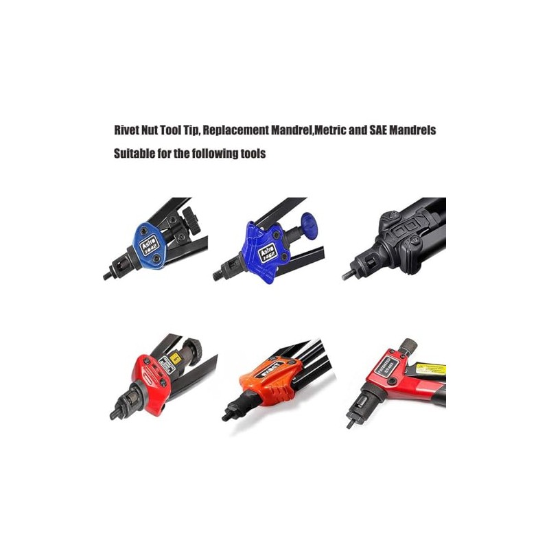ZIOJOVK Rivet Nut Tool Tip, Replacement Mandrel (8-32)