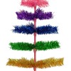 Lee Display 48in Rainbow Layered Tinsel Christmas Tree, 4 Foot