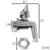 Bielmeier Stainless Steel Tap for Preserving Cookers, 3/8-Inch