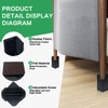 4Pcs Adjustable Furniture Risers 4In with Screw Clamp, Sturdy Desk
