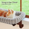 Zakkart SnugCloud Cat Window Perch with 4-Sided Bolster - Orthopedic
