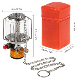 Outdoor Portable Camping Gas Lantern Piezo Ignition Mini Gas Tent Lamp Light with 3 Mantles and Adapter BBZY