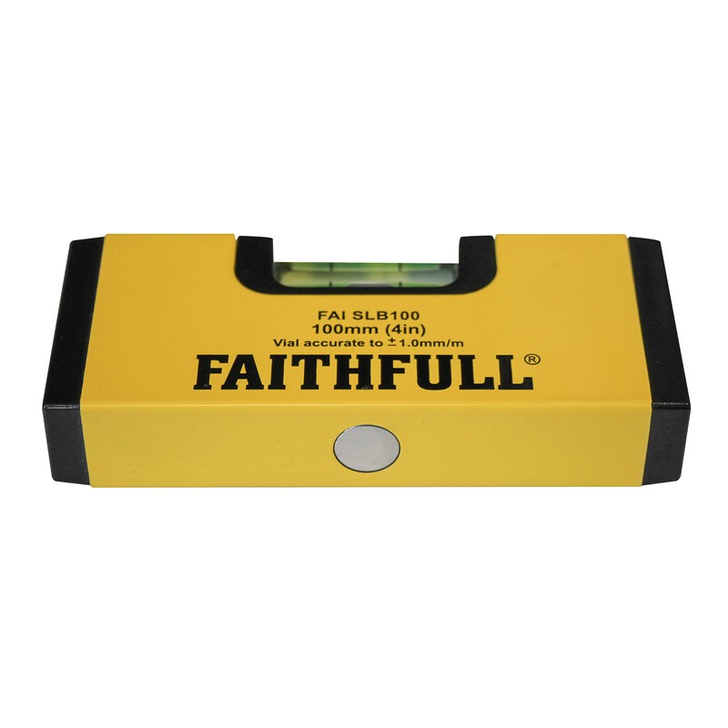 Faithfull FAISLB100 Pocket Magnetic Spirit Level 100mm (4in)