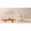 14PCS Hammer Forging Chef Steak Santoku Fruit Knives Set Sharp