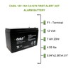 CASIL 12V 7AH CA1270 UPS Battery for Alarm Systems, Verizon