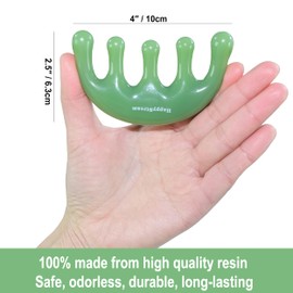 Scalp Massage Tool Head Massager. Gua Sha Comb for Scalp Care, Hair Growth Tension Release Headaches Relaxation Physical Therapy Acupoint Treatment Trigger Point. Meridians Massage Comb. (Green)