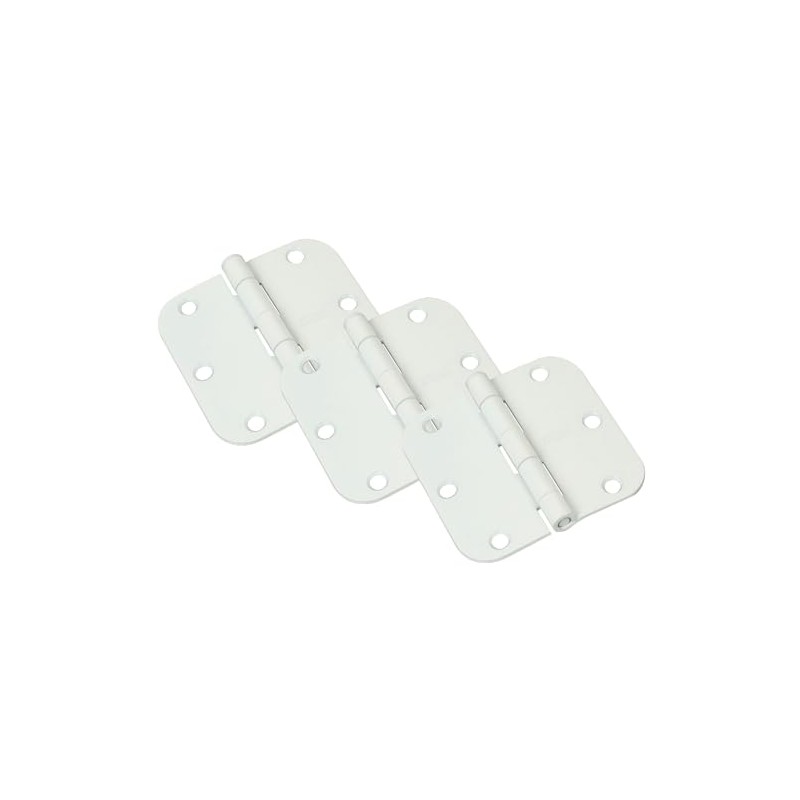 National Hardware N830-337 Door Hinge, 3.5-Inch, White, 3-Pack