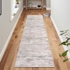 Siiloom 2x6 Gray Beige Neutral Multi Modern Abstract Runner Rug