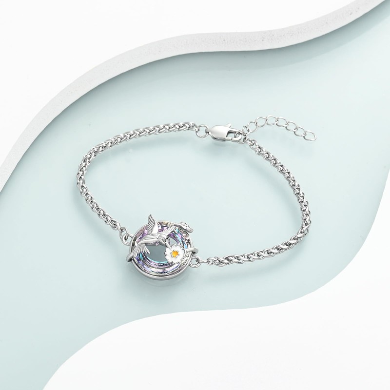 shajwo Hummingbird Cremation Jewelry Urn Bracelet for Human Ashes for