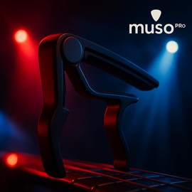MUSO PRO Guitar Capo for Acoustic and Electric Guitars with 5 Picks for Free (Silver)