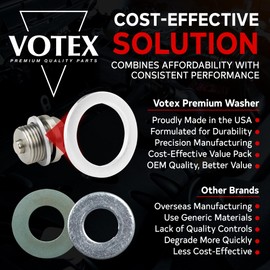 Votex - Oil Drain Plug Crush Washer fits Subaru Forester (2014-2018) - 2.0 Liter - 4 Cylinder - 20 Pack - Made in USA