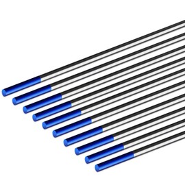 HITBOX TIG Welding Tungsten Electrode 3/32"x 7" Blue for Ac/Dc Steel, Stainless & Aluminum Superior Arc Stability Welding Tools Accessories, 10 Pack