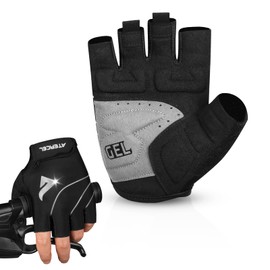 ATERCEL Cycling Gloves Men Women Breathable Elastic Back 5 mm SBR Padding Cycling Gloves Breathable Sports Gloves Shock Absorbing MTB Gloves