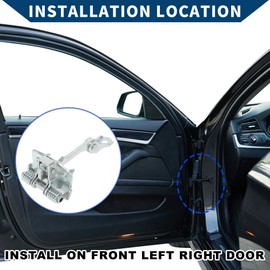Hihaha No.8200597523 Door Check Strap Stopper Limiter for Renault Master Mk1 1980-1998/ Front Left Door Check Bracket Stop/Durable Front Right 1Pc