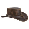 Leatherick Genuine Suede Cowboy Hat in Australian Style Western Outback