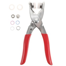 IWOWHERO 200 Pcs Snap Fasteners Tool Kit with Metal Grommets Easy to Use Plier and Rubber Sleeves for DIY Sewing Crafts Thin Clothing