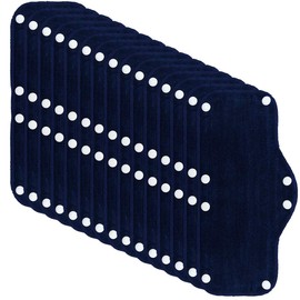 Topbuti 15 pcs Cotton Washable Hard Hat Sweatband, Reusable Terry Sweatband with Liner Snap, Hard Hat Accessories, Absorber Terry Snap on Sweat Band Liner for Hardhat (Blue)