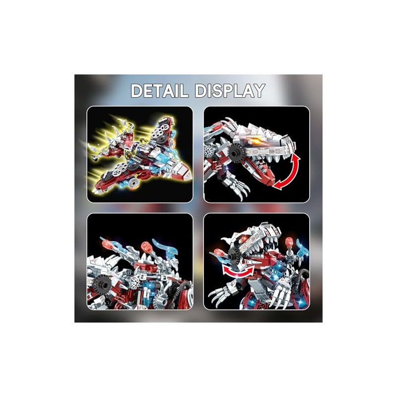 2 in 1 Dinosaur Building Blocks Set 422 PCS Transforming