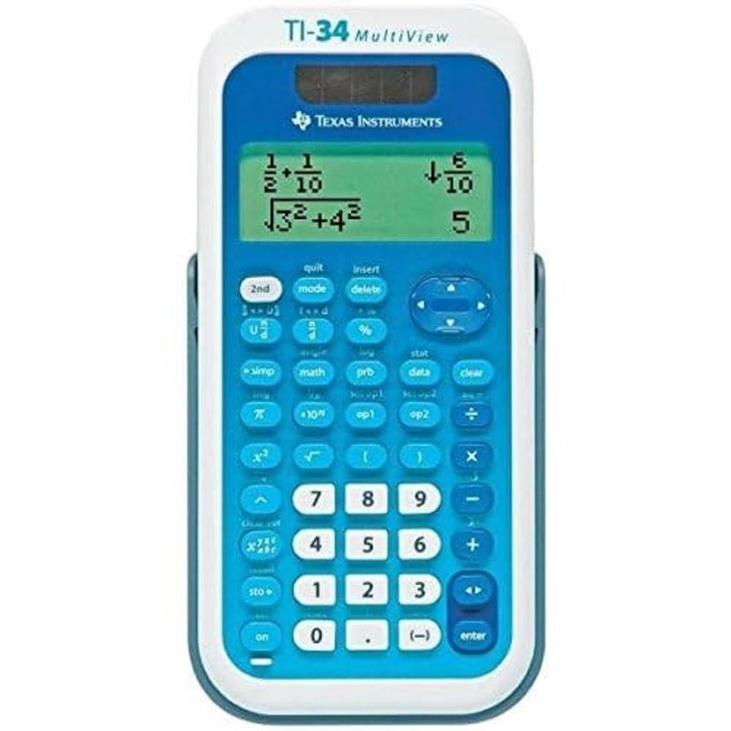 Texas Instruments TI-34 MV Schulrechner (Multi View, 4-zeilen Display, Solar-