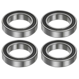 sourcing map 4pcs 6804-2RS Deep Groove Ball Bearings 20mm Bore 32mm OD 7mm Thick Chrome Steel Double Sealed Bearing for Motors Pumps Conveyors