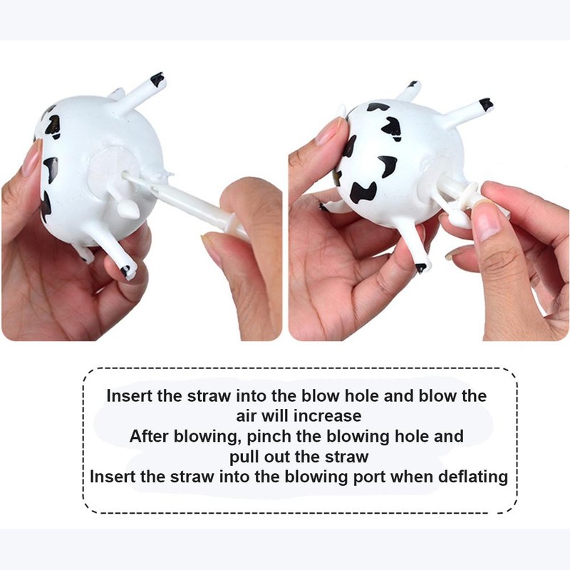 12PCS Kids Inflatable Blowing Vent Balloons Toy TPR Animal Squeezing