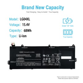 TAICROWNE LG04XL L32654-005 Laptop Battery for HP Pavilion 15-CS 15-cs1000 15-cs2000 15-cs3000 15-cs1001l 15-cs1111TX Series Notebook LGO4XL LG04068XL HSTNN-IB8S L32535-1C1 15.4V 68Wh