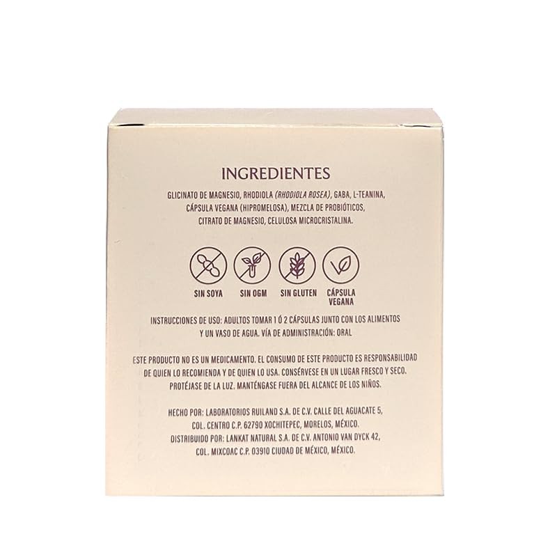 Luz Luna Suplemento Mujeres Menopausia Perimenopausia Gaba Teanina Rhodiola Magnesio