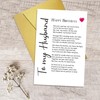 Qiliji Poem Birthday Card for Husband, Romantic Husband Birthday Card