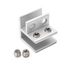 QWORK® Pack of 4 90 Degree Glass Holder Glass Clamp,
