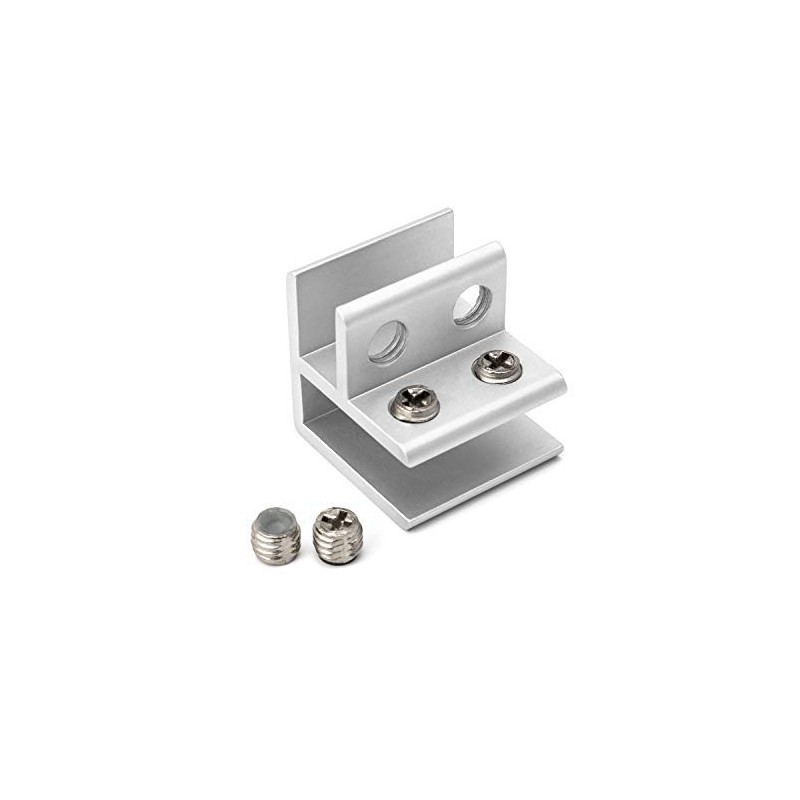 QWORK® Pack of 4 90 Degree Glass Holder Glass Clamp,