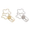 100pcs Binder Clips Gold Silver Flower Shape Metal Hollowed Long