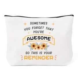 QONCV Cosmetic Bags, Inspirational Motivational Encouragement Gifts for Women Christmas Birthday, Make Up Bag Presents for Friends Nurse Teacher Ideas