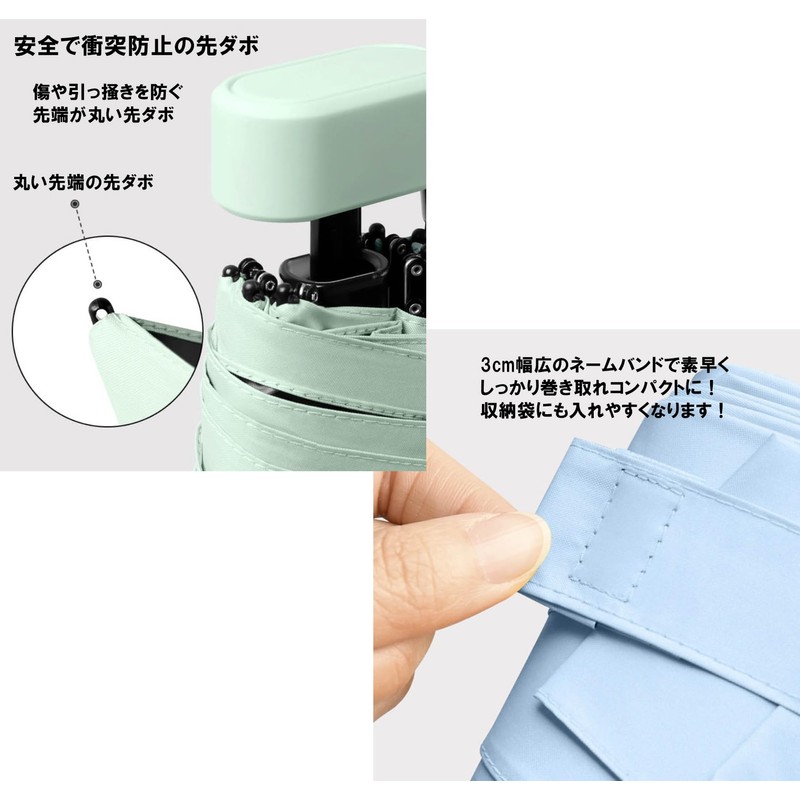 Folding Parasol, For Rain or Shine, Lightweight, Compact, UV Protection,