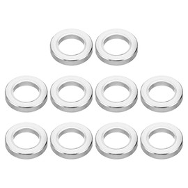 PATIKIL M6 Aluminum Spacers, 10 Pcs Metal Spacer Aluminum Round 6.2mm ID x 10mm OD x 2mm L Thickness Aluminum Spacer 1/4in ID Screw Standoff Fit for 1/4" or M6 Screw Bolts