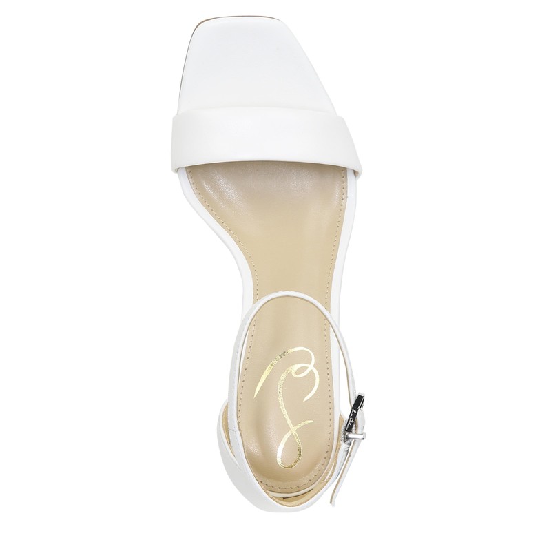 Sam Edelman Womens Ankle strap block heel WHITE Medium 7,